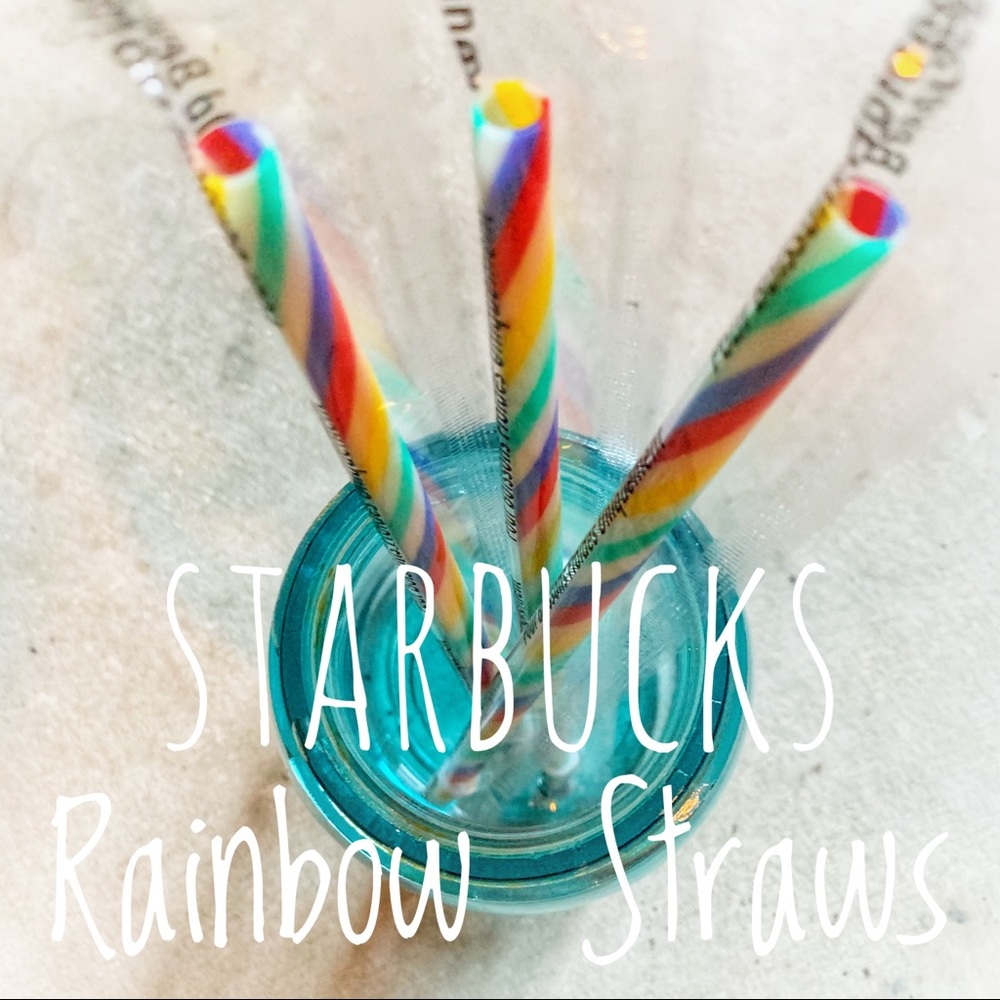 3 Starbucks Rainbow Straws - Picture 1 of 4